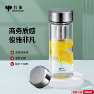 萬(wàn)象單層加厚保溫玻璃杯帶濾網(wǎng)泡茶杯辦公商務(wù)杯子透明家用水杯子 U302J單層380毫升特價(jià)