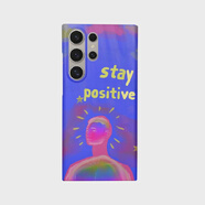 簡(jiǎn)三角迷幻宇宙適用三星S25ultra手機殼紅色s24s23s22note20u 保持樂(lè )觀(guān)-韓國半包硬殼 三星GalaxyZFlip2