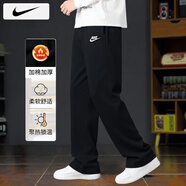 耐克（NIKE）褲子男士25秋冬季新款運動(dòng)褲直筒衛褲針織工裝長(cháng)褲加厚保暖休閑褲 法式毛圈/舒適簡(jiǎn)約/曬圖退10 S 【165】體重90~110斤左右