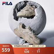 FILA斐樂(lè )女鞋跑步鞋火星二代復古老爹鞋運動(dòng)鞋休閑慢跑鞋MARS Ⅱ 駝絲錦-DO-F12W131116F 38