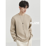 伯爵卓爾BJZE男裝25春春季新品空氣層莫代爾打底衫體恤 寬松純白色長(cháng)袖t恤 托斯卡納(長(cháng)袖) S 165