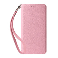 【品質(zhì)原裝】適用于蘋(píng)果16promax手機殼15plus保護套14Pro真皮荔 粉色_【配同色系皮手繩】 iPhone_SE4