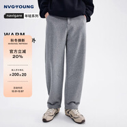 NVG·YOUNG意大利小帆船秋冬季男加絨保暖系帶運動(dòng)衛褲透氣休閑褲男士彎刀褲