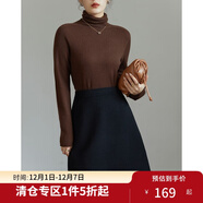 獨束大碼女裝全羊毛復古毛呢套裝女冬季新款胖mm短款雙面呢外套 黑色半裙 2XL