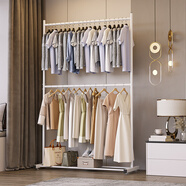 楠葉衣架落地晾衣桿室內掛衣架簡(jiǎn)易雙層臥室曬衣架宿舍衣服架SXC-10B