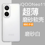 魯深 iQOONeo10Pro手機殼iQOONeo11輕薄軟殼Neo11Pro磨砂硅膠殼iQOO Neo10pro+手機殼Neo9SPro手機殼 iQOONeo11【透白色】 磨砂半透明清水套【贈屏幕