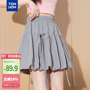 唐獅2025夏女蝴蝶結系帶花苞裙半身短裙