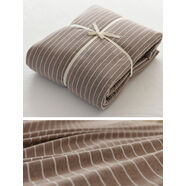 語(yǔ)森憶定制全棉床笠單件針織天竺棉席夢(mèng)思床單防滑固定床墊保護套罩 混棕細條天竺棉 200×220cm定制床笠備注側高