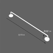 服裝店正掛衣架實(shí)心上墻掛桿壁掛架女裝展示架童裝細桿陳列衣服架 白色正掛60cm長(cháng)