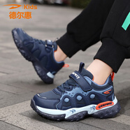 德?tīng)柣菽型咏q棉鞋新款秋冬女童運動(dòng)鞋兒童防滑跑步鞋中大童休閑鞋 藍色加絨棉鞋 37 內長(cháng)23.8厘米