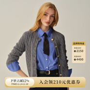 ELAND衣戀羊毛針織衫女棉花糖保暖毛衣25秋冬新款上衣 EECKF4TE01深灰色(17)D/Grey M /165