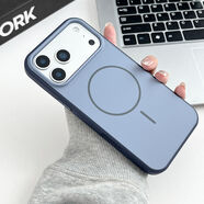 潮克仕撞色磁吸蘋(píng)果手機殼適用iPhone17ProMax防摔保護套16Promax高級15 寶石藍 iPhone 14 Pro