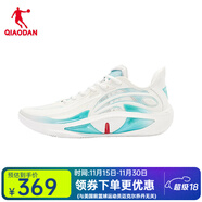 喬丹QIAODAN男鞋籃球鞋毒牙4低幫實(shí)戰緩震防滑耐磨運動(dòng)戰靴 云峰白/天使藍 44