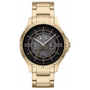 安普里奧·阿瑪尼（Emporio Armani）EXCHANGEAE腕表機械機芯不銹鋼表帶46mm黑色表盤(pán)男表休閑生活防水 黑色表盤(pán)