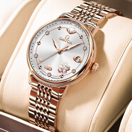 瑞士名牌卡地藍氣球系列手表男女士機械表鑲鉆防水十大品牌情侶表 鋼帶女款玫色白面