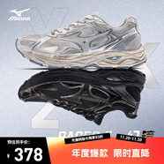 美津濃（MIZUNO）男女跑步運動(dòng)休閑鞋緩震透氣網(wǎng)面拼接RACER S 1.0 18/臟臟銀 38