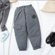 鴨鴨時(shí)尚反季特價(jià)兒童羽絨褲男童女童加厚寶寶外穿中小大童保暖褲子冬季 灰色 （尺碼很正勿拍大） 100