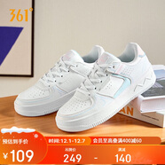 361°運動(dòng)女鞋秋冬季學(xué)生復古厚底增高小白休閑板鞋子女682116601F-8