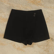 小紅書(shū)同款深灰色新款秋冬羊毛呢子短褲女高腰顯瘦顯腿長(cháng)外穿小個(gè) 黑色 XL XL