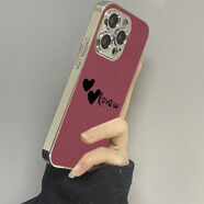 lieve適用情侶愛(ài)心iPhone16ProMax手機殼電鍍蘋(píng)果15保護套14小羊皮11個(gè)性 電鍍銀小羊皮(YP1433情侶愛(ài)心)單殼 iPhoneX