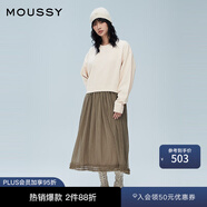 moussy 新品甜美日系風(fēng)拼接衛衣裙連衣裙女028HA980-2181 010白色 均碼 00020/F