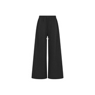 美洋（MEIYANG）厚皮衛褲 出門(mén)省心褲 抽繩束腳闊腿褲【小70】顯瘦休閑秋季新款 黑色加長(cháng)版 S