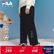 FILA【抗菌功能】斐樂(lè )兒童童裝2025年冬季新款男女中大童加絨長(cháng)褲 傳奇藍-NV 160