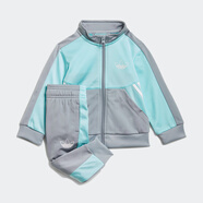 阿迪達斯三葉草運動(dòng)套裝兒童戶(hù)外休閑百搭LOGO兩件套長(cháng)袖套裝H25234 GN2277 68