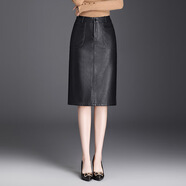 ARMANI EXCHANGE輕奢2026開(kāi)叉一步裙巨好看小個(gè)子皮包臀裙皮裙半身裙女秋冬新款直 黑色 S 1尺9/建議85-95斤