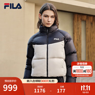FILA官方女士羽絨服2025冬季新款運(yùn)動短款寬松保暖立領(lǐng)外套 傳奇藍(lán)-NV XL 175/92A/XL