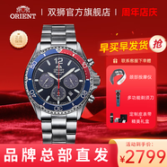 雙獅男士手表熊貓盤(pán)手表進(jìn)口太陽(yáng)能夜光手表三眼計時(shí)東方雙獅表原裝 可樂(lè )圈 42.8mm