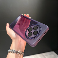 特七 適用vivo y500pro手機殼Y500透明y500i保護套帶鏡頭膜全包防摔硅膠軟殼防滑高清保護殼手機套網(wǎng)紅 【透紫】自帶鏡頭膜&超薄防摔 vivoY500