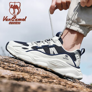 西域駱駝（VANCAMEL）品牌2026春季新款戶(hù)外防滑耐磨跑步運動(dòng)鞋時(shí)尚情侶同款老爹鞋子男 白藍 42