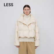 LESS【周迅同款】冬短款白鴨絨羽絨服外套泡芙面包服女2N0C11160 110/米白 S