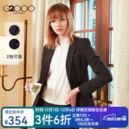 G2000女裝商務(wù)休閑西服上衣 季新款氣質(zhì)OL通勤修身小西裝女00710002 黑色/99(商務(wù)修身版) XS