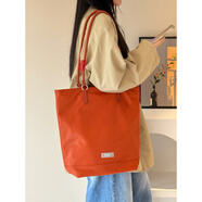 MY輕便防水尼龍托特包休閑大包大容量手提單肩包包通勤包媽咪包潮 橙色