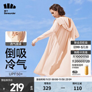 蕉下（beneunder）防曬衣女防紫外線(xiàn)夏季薄款防曬服女士披肩服短外套 紅粉色/升級長(cháng)款