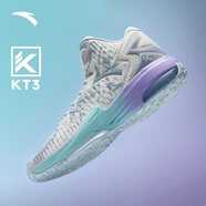 安踏KT3 Team籃球鞋男湯普森中幫彈力膠減震透氣防滑學(xué)生實(shí)戰運動(dòng)鞋子 【KT3 TEAM】沙?；?霧灰-1 【新配色】 42 (260mm)