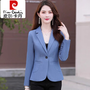 皮爾卡丹（pierre cardin）小西裝女2025年秋裝新款韓版百搭休閑短款小西服上衣外搭短外套潮 牛仔藍 XL 110斤以?xún)?
                                         title=