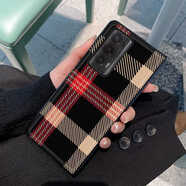 原奘適用于榮耀MagicV2手機殼歐美保護套榮耀magicv2全包防摔MagicVs2 紅黑格紋 榮耀Magic