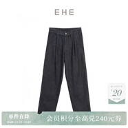 EHE男裝棉經(jīng)典直筒寬松百搭通勤復古風(fēng)牛仔褲男2025秋季新款 牛仔藍，L