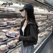 MJ STYLE插肩袖短款開(kāi)衫外套女2025年秋季寬松休閑百搭運動(dòng)風(fēng)學(xué)生長(cháng)袖上衣