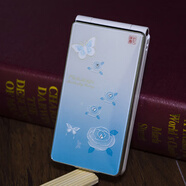 諾基亞（NOKIA）新款超薄女款便宜翻蓋手機年輕人折疊大字大聲老年機按鍵懷舊手機 藍色 全網(wǎng)通4G蝴蝶版