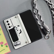 原奘榮耀MagicV2手機殼榮耀magicVS2保護套VS3中軸磁吸新款全包防摔 支架款[殼膜一體I趴睡+斜挎編織繩]全包荔枝白 榮耀Magic s 至臻版