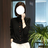 女裝2025新款大碼高領(lǐng)彩扣針織衫女秋冬新款時(shí)尚設計毛衣開(kāi)衫時(shí)尚 2024氛圍感絕美溫柔風(fēng)巨顯瘦遮肉今年流行漂亮小衫 3XL 3XL建議160-180斤