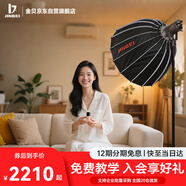 金貝（JINBEI）補光燈JL-160BI雙色溫攝影燈電商直播間燈光視頻拍攝常亮燈影棚器材 JL-160BI單燈深口套裝