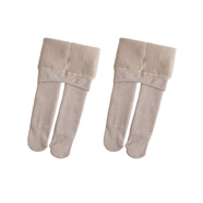 南極人（Nanjiren）適配女童連褲襪秋冬季加絨加厚兒童打底褲外穿純色中大童一體絨打 燕麥+燕麥(2條裝) 170 M(建議身高95-110cm)