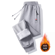 駱駝（CAMEL）一線(xiàn)大品牌剪標羊羔絨衛褲女加絨加厚保暖休閑長(cháng)褲大碼運動(dòng)褲 束腳淺灰色(不倒絨款) L 95-115斤