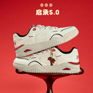 喬丹啟承5.0馬年新年限定款禮盒 潮流運動(dòng)復古厚底板鞋男鞋 象牙白/體育紅 39
