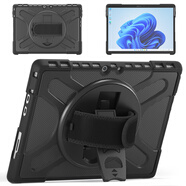 優(yōu)選防摔保護套適用微軟Surface Pro 12/11/10/9/7/6平板電腦殼手持Surface Go4/3/2帶支架殼可接原裝 黑色保護殼 surface go lte增強版